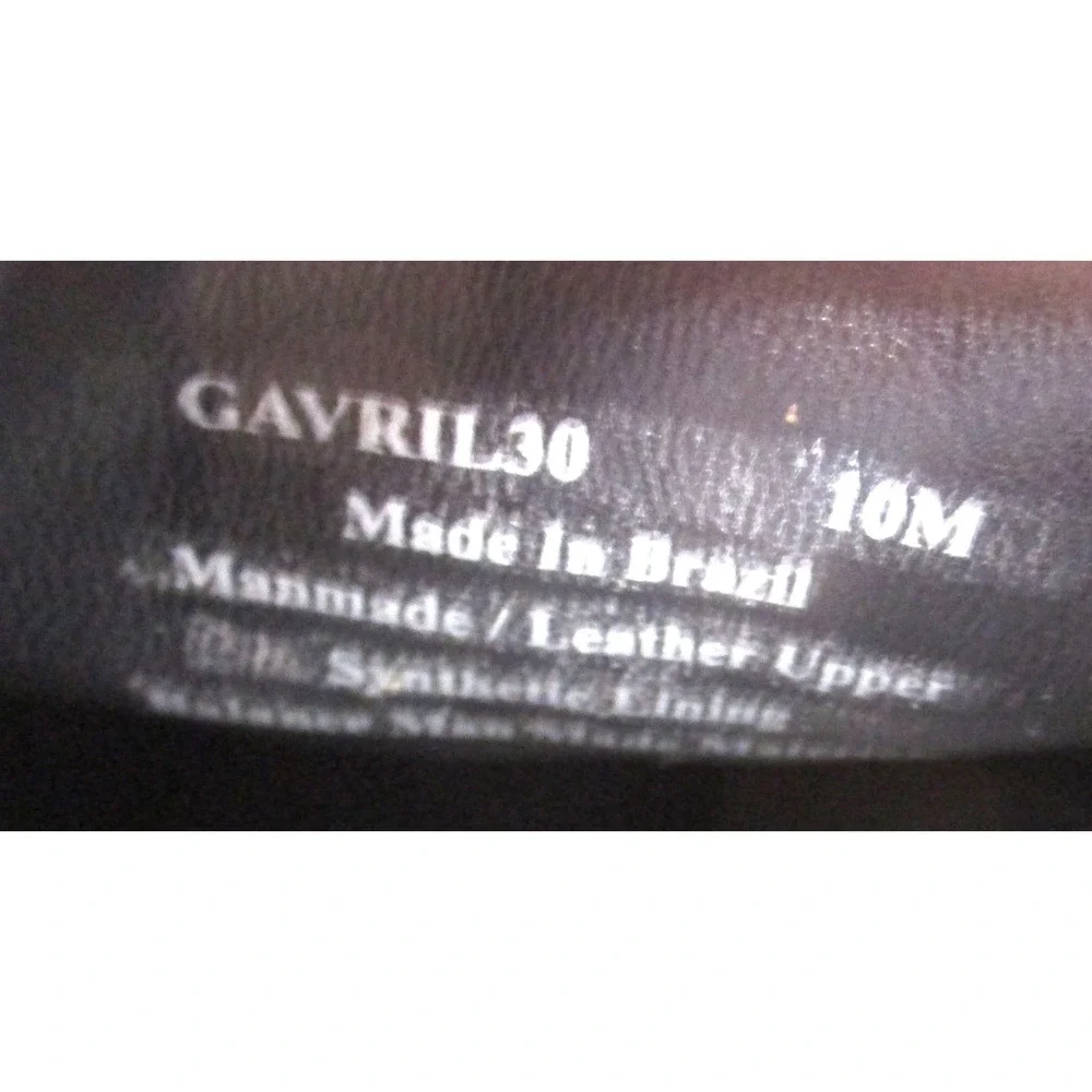 Donald Pliner Gavril30 Mens 10M Black Leather Cap Toe Slip On Loafers Brazil